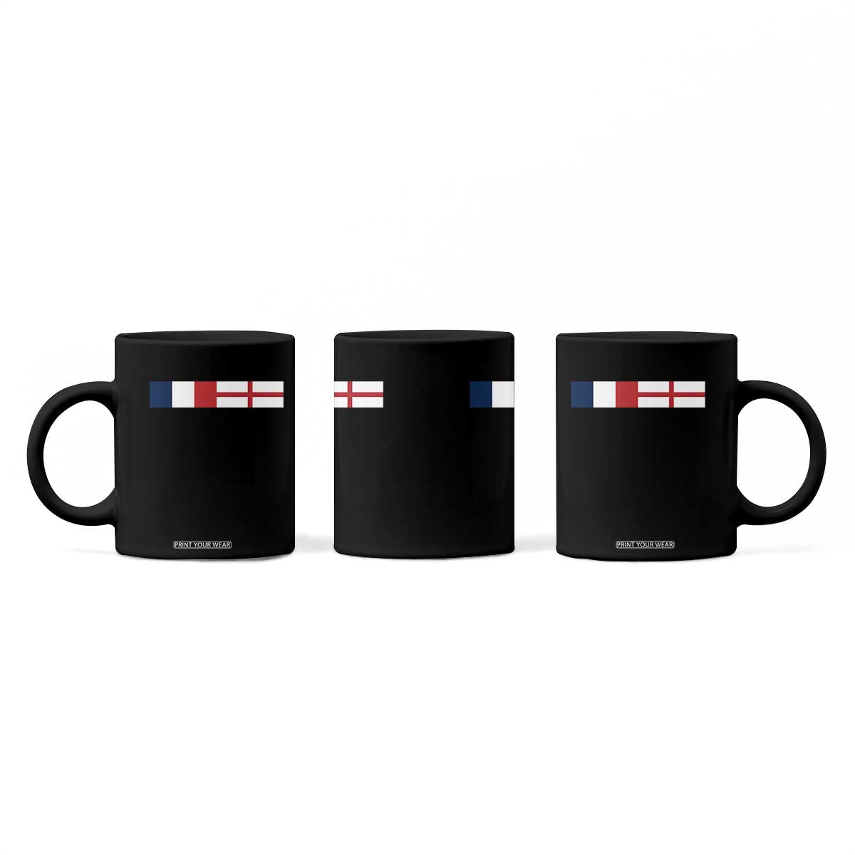 France England Dual Flag Graphic Coffee Mug Anglo English French Heritage Mixed Roots Pride Match Day TS02 Print Your Wear