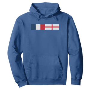 France England Dual Flag Graphic Hoodie Anglo English French Heritage Mixed Roots Pride Match Day TS02 Royal Blue Print Your Wear