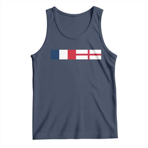 France England Dual Flag Graphic Tank Top Anglo English French Heritage Mixed Roots Pride Match Day TS02 Navy Print Your Wear