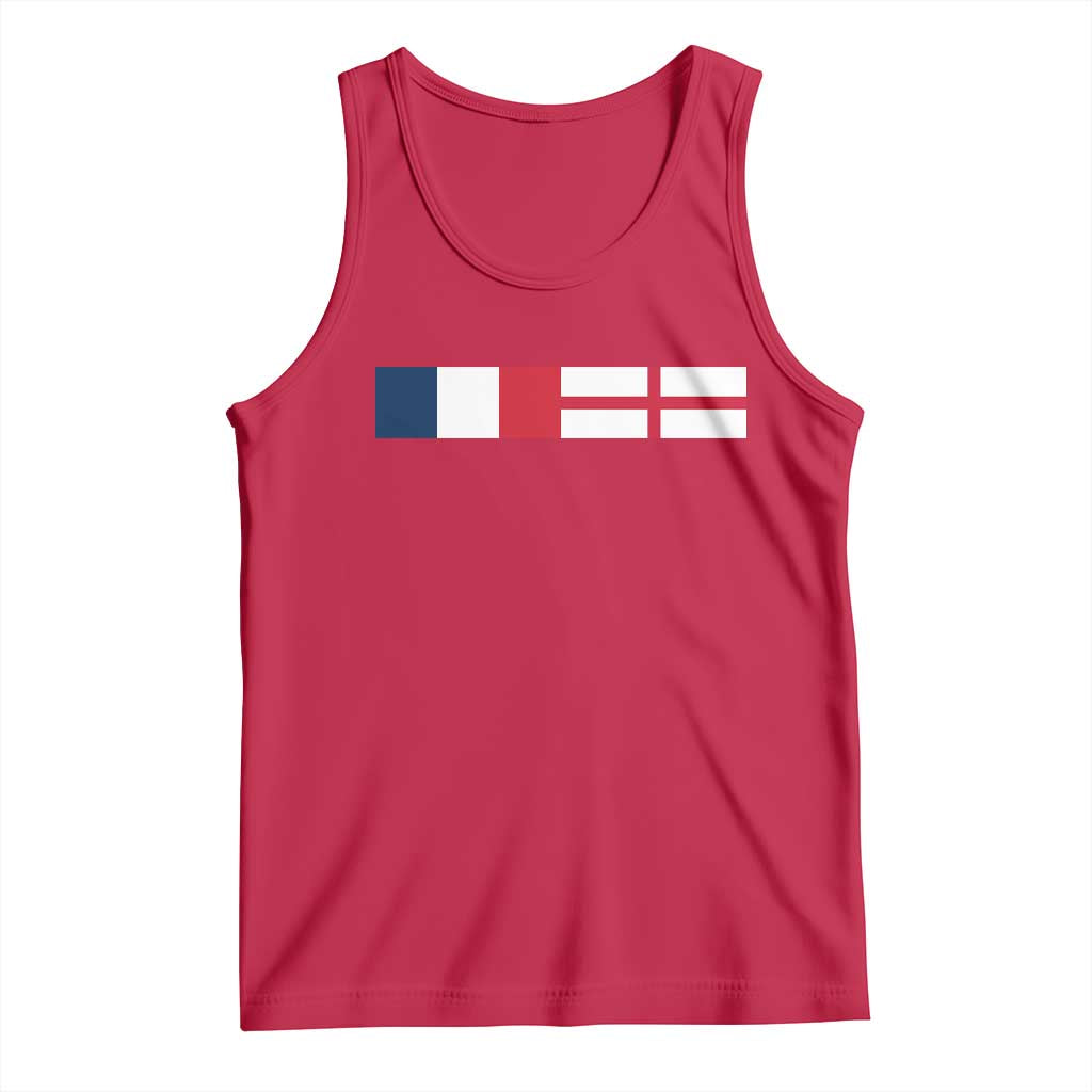 France England Dual Flag Graphic Tank Top Anglo English French Heritage Mixed Roots Pride Match Day TS02 Red Print Your Wear