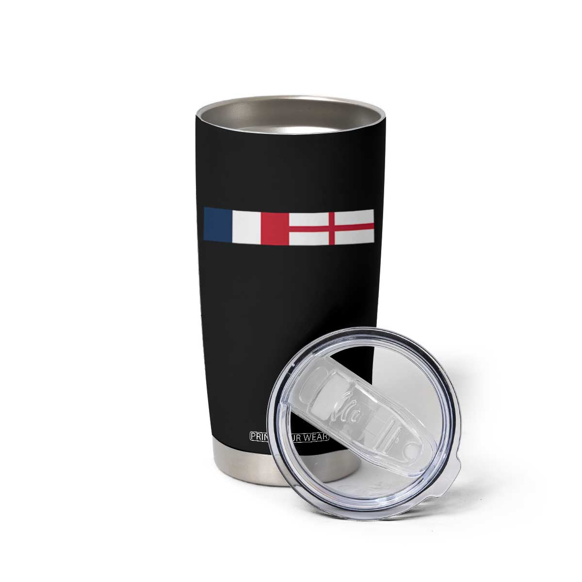 France England Dual Flag Graphic Tumbler Cup Anglo English French Heritage Mixed Roots Pride Match Day TS02 Print Your Wear