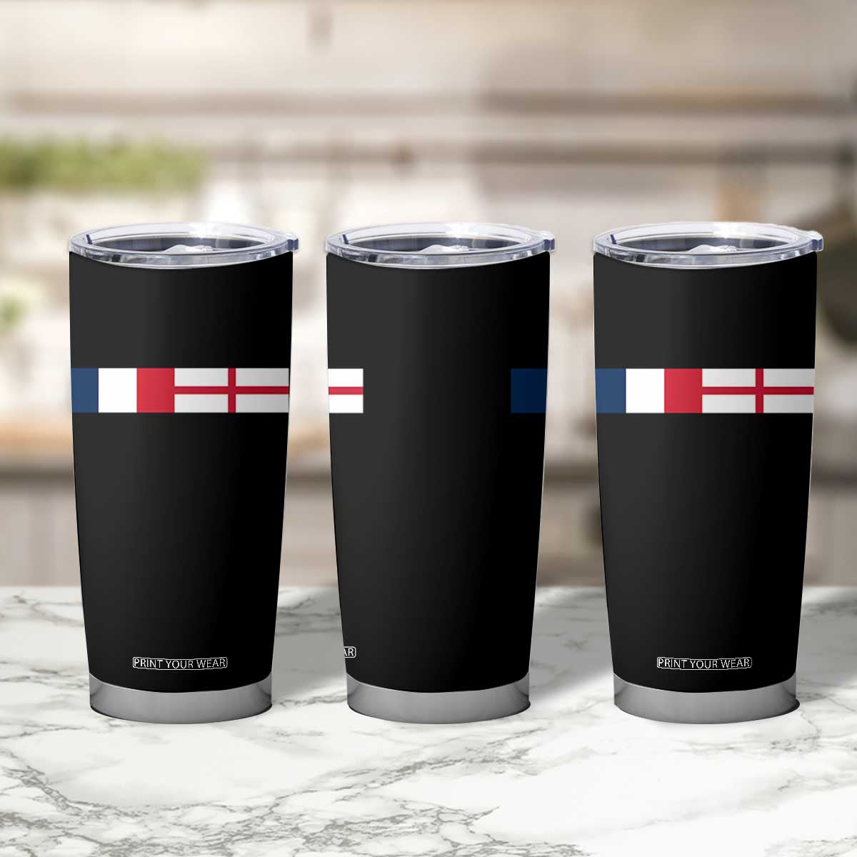 France England Dual Flag Graphic Tumbler Cup Anglo English French Heritage Mixed Roots Pride Match Day TS02 Print Your Wear