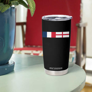 France England Dual Flag Graphic Tumbler Cup Anglo English French Heritage Mixed Roots Pride Match Day TS02 Print Your Wear