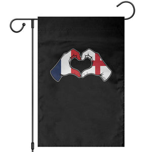 Proud Fance England Heritage Hand Heart Graphic Garden Flag French English Anglo Roots Cross Border Love Unity TS02 Black Print Your Wear