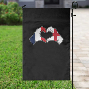 Proud Fance England Heritage Hand Heart Graphic Garden Flag French English Anglo Roots Cross Border Love Unity TS02 Print Your Wear
