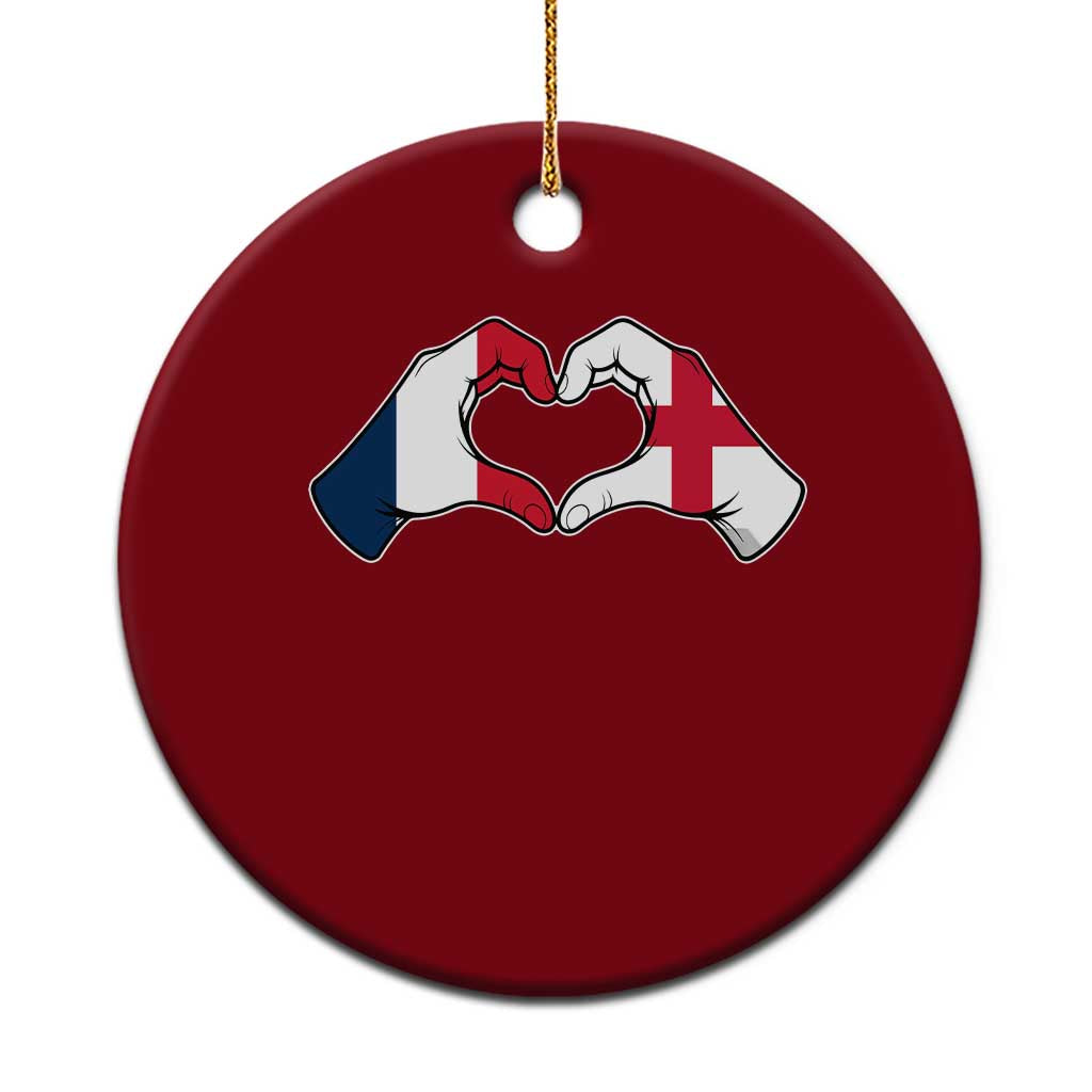 Proud Fance England Heritage Hand Heart Graphic Ceramic Ornament French English Anglo Roots Cross Border Love Unity TS02 1pc Red Print Your Wear