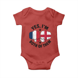 Yes Im Both Of Them France England Flag Fists Graphic Baby Onesie French English Anglo Dual Pride Heritage