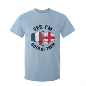 Yes Im Both Of Them France England Flag Fists Graphic T Shirt For Kid French English Anglo Dual Pride Heritage