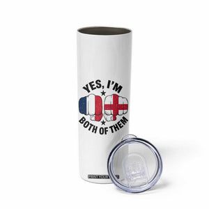 Yes Im Both Of Them France England Flag Fists Graphic Skinny Tumbler French English Anglo Dual Pride Heritage TS02 Print Your Wear