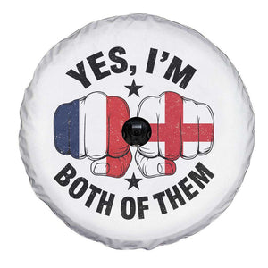 Yes Im Both Of Them France England Flag Fists Graphic Spare Tire Cover French English Anglo Dual Pride Heritage TS02 Print Your Wear