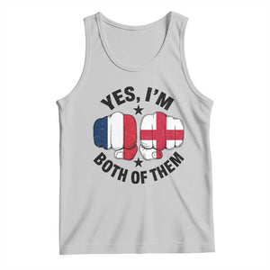 Yes Im Both Of Them France England Flag Fists Graphic Tank Top French English Anglo Dual Pride Heritage TS02 Ash Print Your Wear