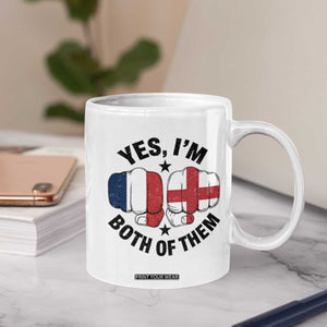 Yes Im Both Of Them France England Flag Fists Graphic Coffee Mug French English Anglo Dual Pride Heritage TS02 Print Your Wear