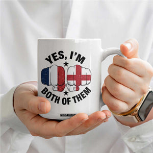 Yes Im Both Of Them France England Flag Fists Graphic Coffee Mug French English Anglo Dual Pride Heritage TS02 Print Your Wear