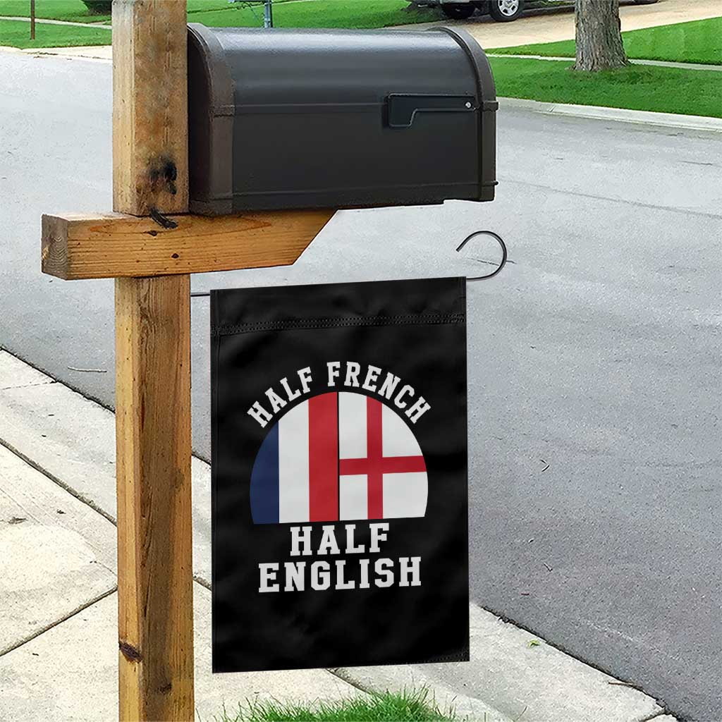 Half French Half English Split Flag Graphic Garden Flag Patriotic Anglo England France Dual Heritage DNA Ancestry TS02 Print Your Wear