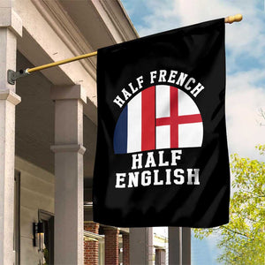 Half French Half English Split Flag Graphic Garden Flag Patriotic Anglo England France Dual Heritage DNA Ancestry TS02 Print Your Wear