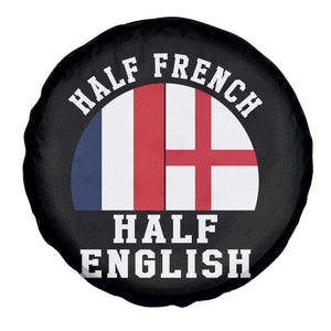 Half French Half English Split Flag Graphic Spare Tire Cover Patriotic Anglo England France Dual Heritage DNA Ancestry TS02 Print Your Wear