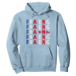 FRA ENG France England Flag Graphic Hoodie French English Typographic Dual Heritage Pride Match Day TS02 Light Blue Print Your Wear