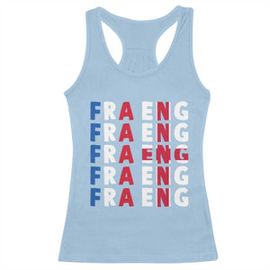 FRA ENG France England Flag Graphic Racerback Tank Top French English Typographic Dual Heritage Pride Match Day TS02 Light Blue Print Your Wear