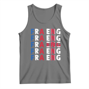 FRA ENG France England Flag Graphic Tank Top French English Typographic Dual Heritage Pride Match Day TS02 Black Heather Print Your Wear