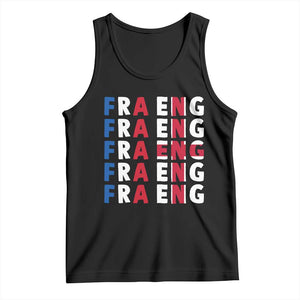 FRA ENG France England Flag Graphic Tank Top French English Typographic Dual Heritage Pride Match Day TS02 Black Print Your Wear