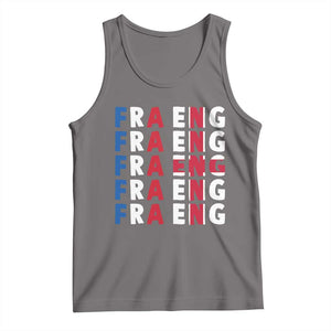 FRA ENG France England Flag Graphic Tank Top French English Typographic Dual Heritage Pride Match Day TS02 Deep Heather Print Your Wear