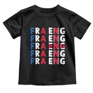 FRA ENG France England Flag Graphic Toddler T Shirt French English Typographic Dual Heritage Pride Match Day TS02 Black Print Your Wear