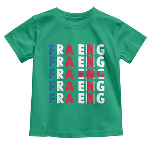 FRA ENG France England Flag Graphic Toddler T Shirt French English Typographic Dual Heritage Pride Match Day TS02 Irish Green Print Your Wear