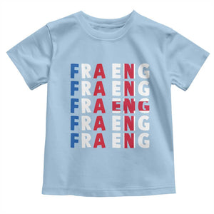 FRA ENG France England Flag Graphic Toddler T Shirt French English Typographic Dual Heritage Pride Match Day TS02 Light Blue Print Your Wear