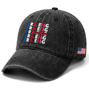 FRA ENG France England Flag Graphic Washed Cotton Baseball Cap French English Typographic Dual Heritage Pride Match Day TS02 Print Your Wear