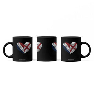 France England Flag Fingerprint Heart DNA Graphic Coffee Mug Proud Anglo English French Ancestry Love Identity TS02 Print Your Wear
