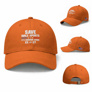 Save Girls Sports Its Common Sense XX Not Equal XY Baseball Cap Biological Science Varsity Athletic Graphic
