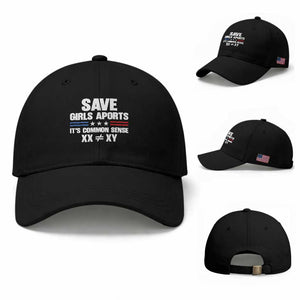 Save Girls Sports Its Common Sense XX Not Equal XY Baseball Cap Biological Science Varsity Athletic Graphic