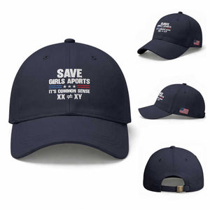 Save Girls Sports Its Common Sense XX Not Equal XY Baseball Cap Biological Science Varsity Athletic Graphic
