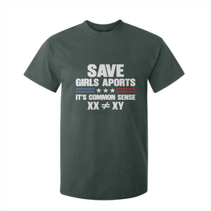Save Girls Sports Its Common Sense XX Not Equal XY T Shirt For Kid Biological Science Varsity Athletic Graphic