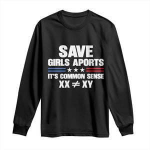 Save Girls Sports Its Common Sense XX Not Equal XY Long Sleeve Shirt Biological Science Varsity Athletic Graphic