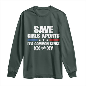 Save Girls Sports Its Common Sense XX Not Equal XY Long Sleeve Shirt Biological Science Varsity Athletic Graphic