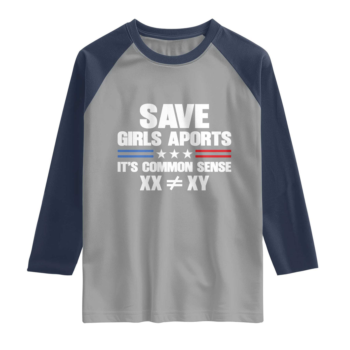 Save Girls Sports Its Common Sense XX Not Equal XY Raglan Shirt Biological Science Varsity Athletic Graphic