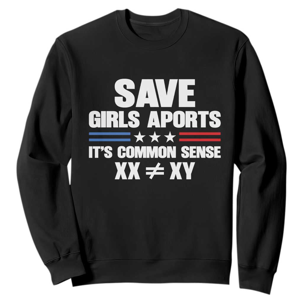 Save Girls Sports Its Common Sense XX Not Equal XY Sweatshirt Biological Science Varsity Athletic Graphic