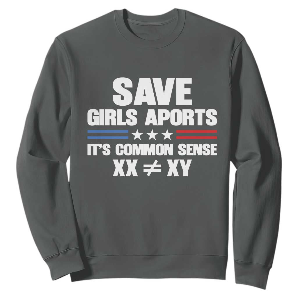 Save Girls Sports Its Common Sense XX Not Equal XY Sweatshirt Biological Science Varsity Athletic Graphic