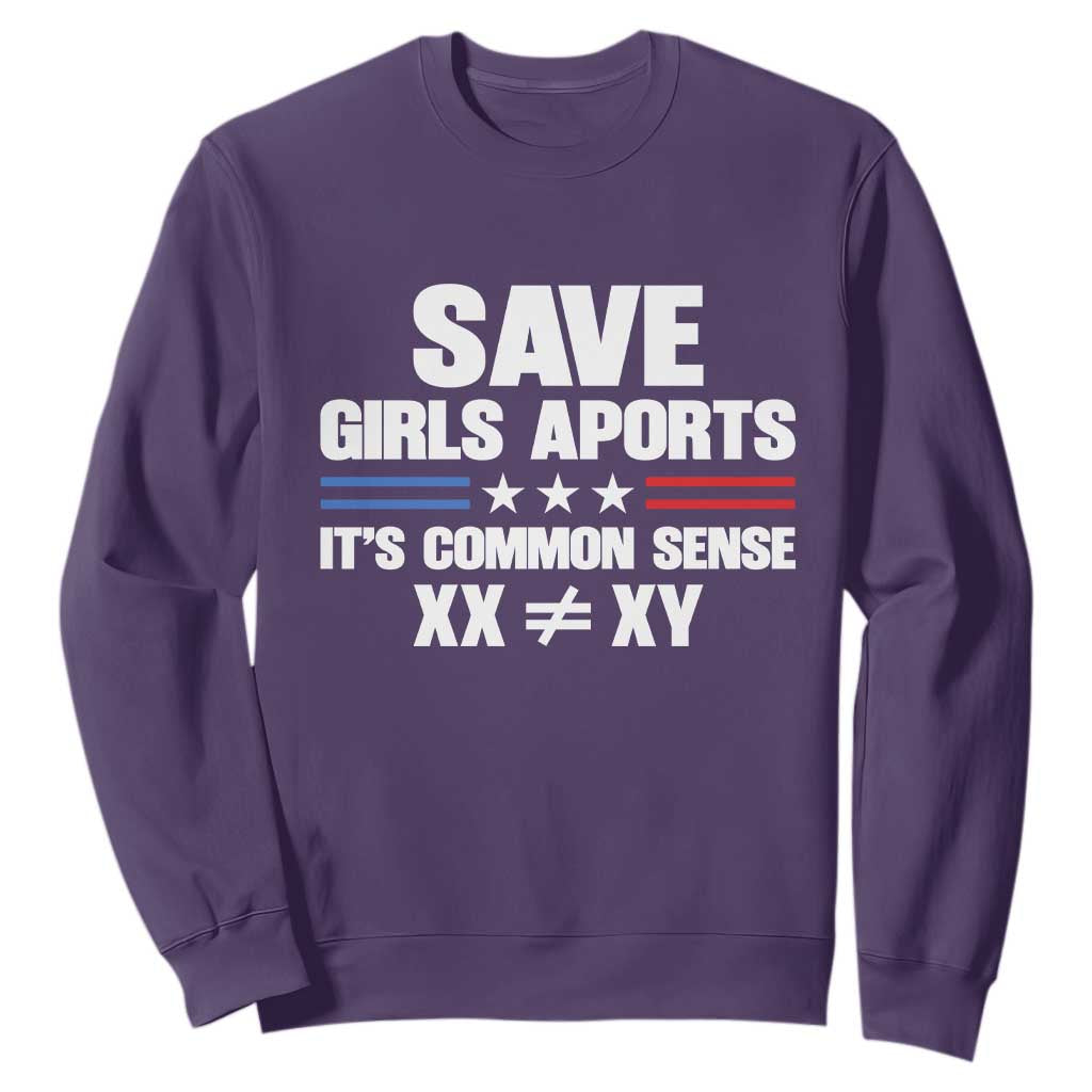 Save Girls Sports Its Common Sense XX Not Equal XY Sweatshirt Biological Science Varsity Athletic Graphic