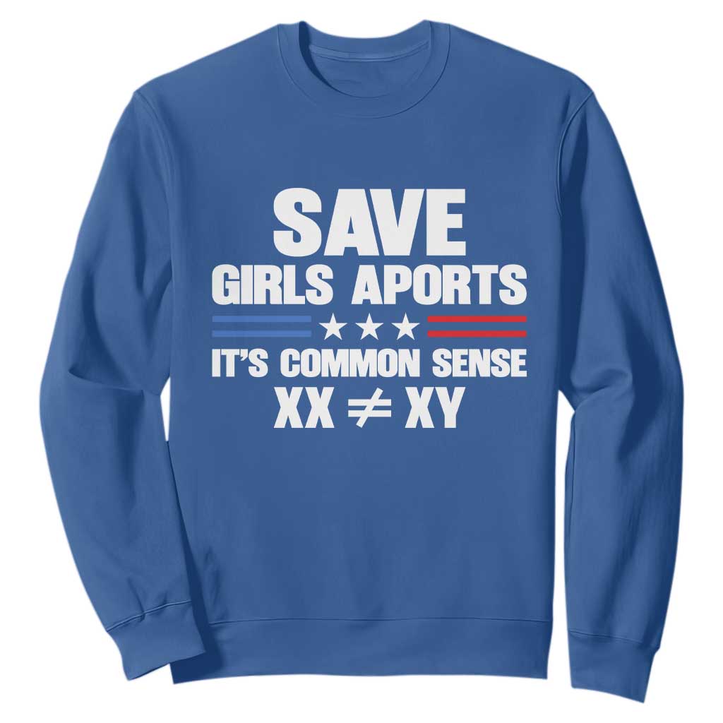Save Girls Sports Its Common Sense XX Not Equal XY Sweatshirt Biological Science Varsity Athletic Graphic