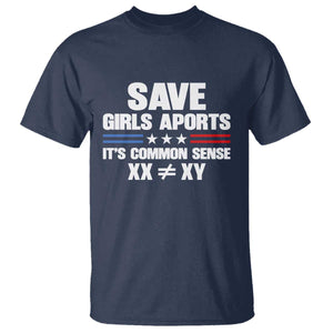 Save Girls Sports Its Common Sense XX Not Equal XY T Shirt Biological Science Varsity Athletic Graphic