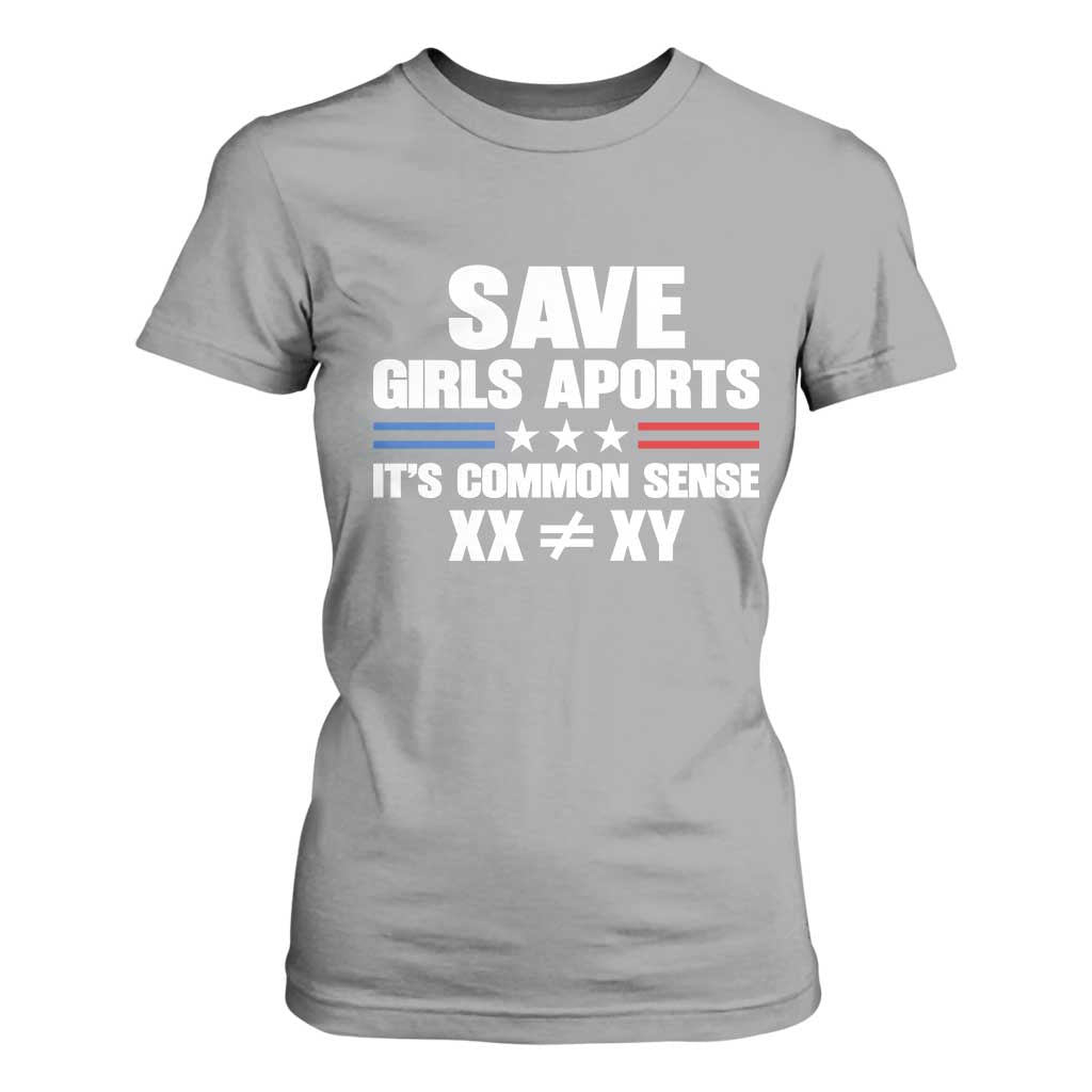 Save Girls Sports Its Common Sense XX Not Equal XY T Shirt For Women Biological Science Varsity Athletic Graphic