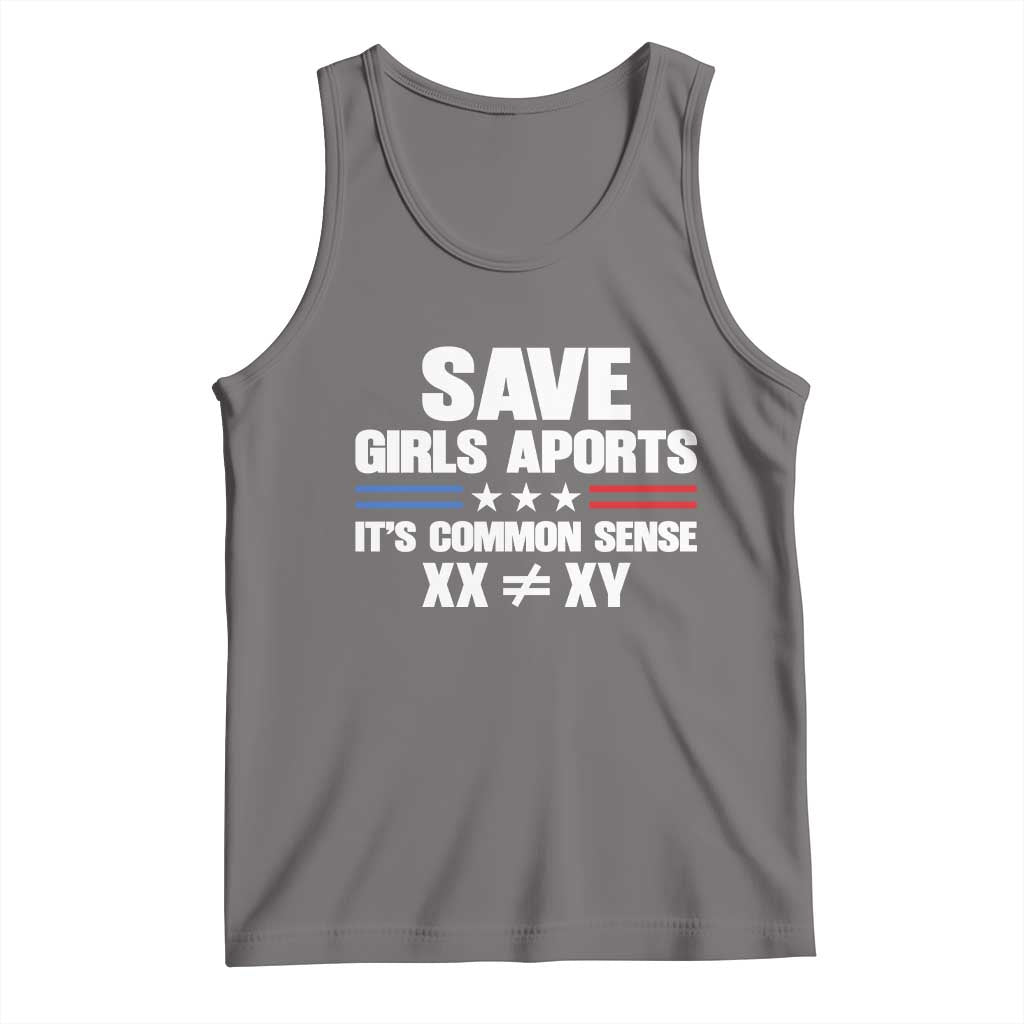 Save Girls Sports Its Common Sense XX Not Equal XY Tank Top Biological Science Varsity Athletic Graphic