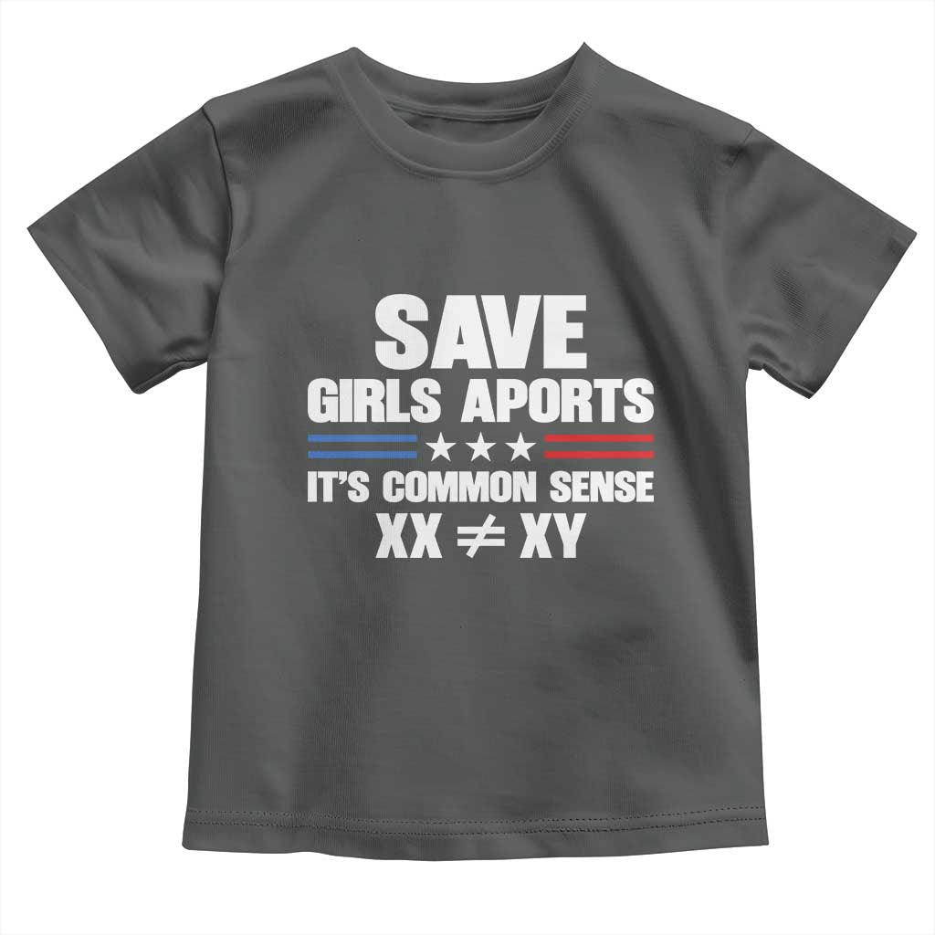 Save Girls Sports Its Common Sense XX Not Equal XY Toddler T Shirt Biological Science Varsity Athletic Graphic
