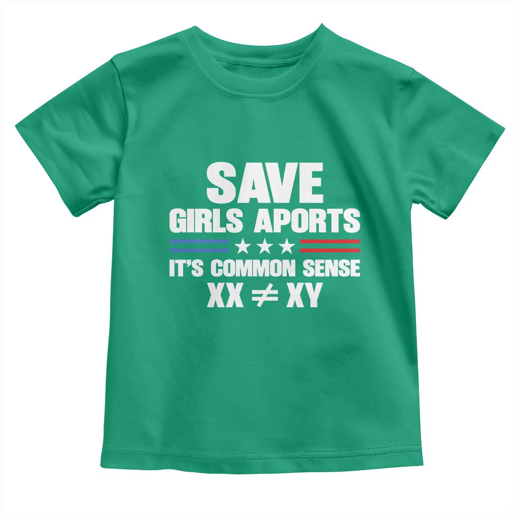 Save Girls Sports Its Common Sense XX Not Equal XY Toddler T Shirt Biological Science Varsity Athletic Graphic
