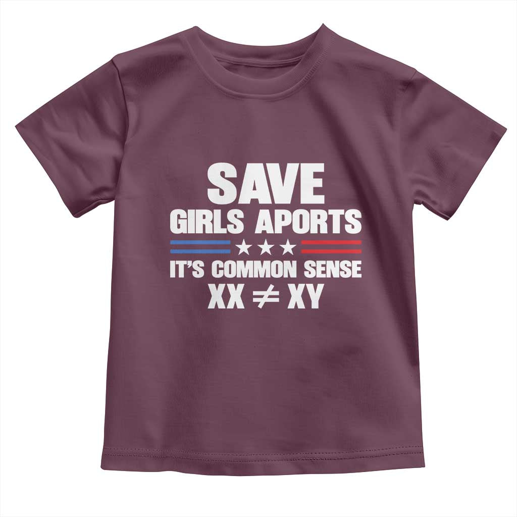 Save Girls Sports Its Common Sense XX Not Equal XY Toddler T Shirt Biological Science Varsity Athletic Graphic