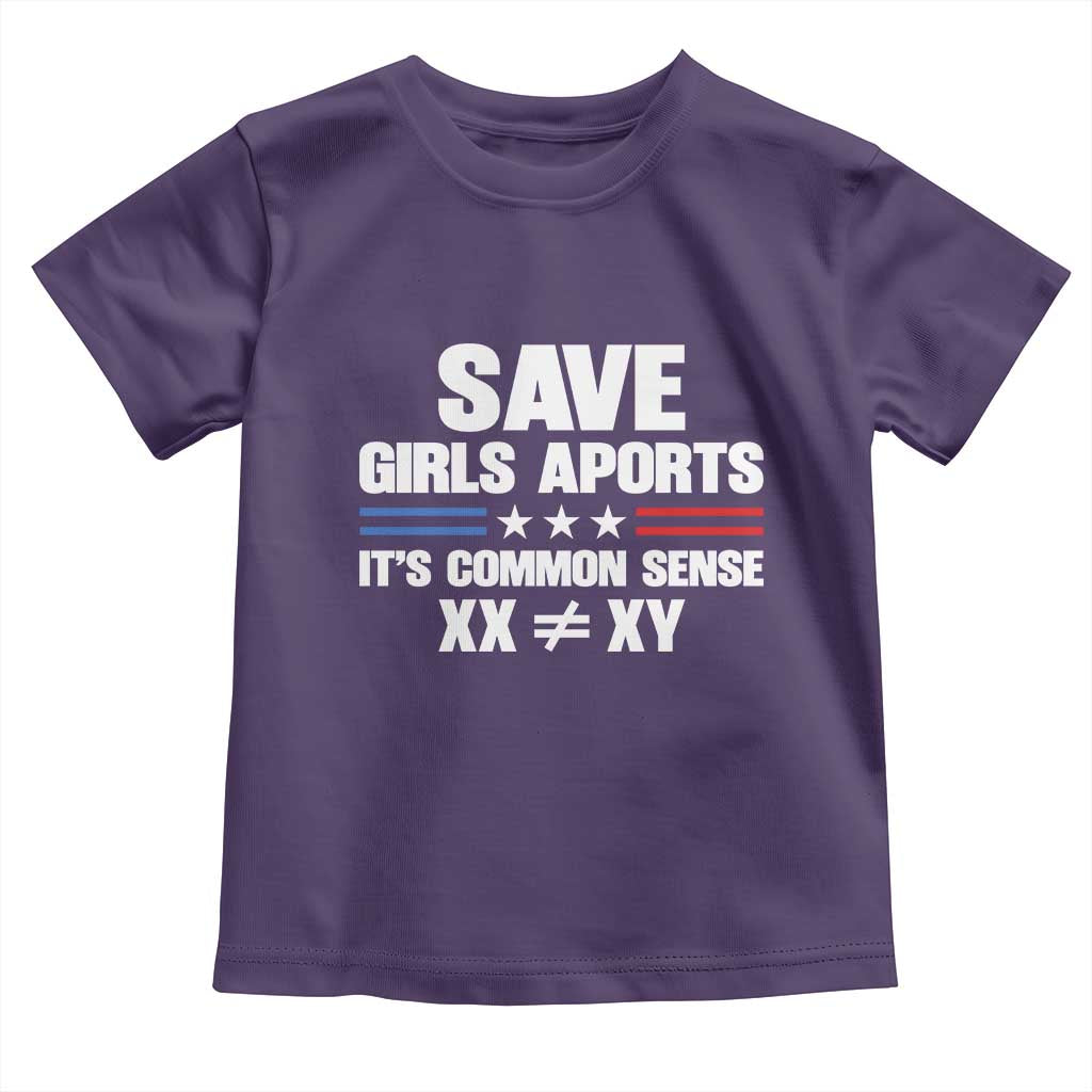 Save Girls Sports Its Common Sense XX Not Equal XY Toddler T Shirt Biological Science Varsity Athletic Graphic