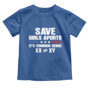 Save Girls Sports Its Common Sense XX Not Equal XY Toddler T Shirt Biological Science Varsity Athletic Graphic