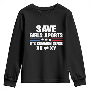 Save Girls Sports Its Common Sense XX Not Equal XY Youth Sweatshirt Biological Science Varsity Athletic Graphic